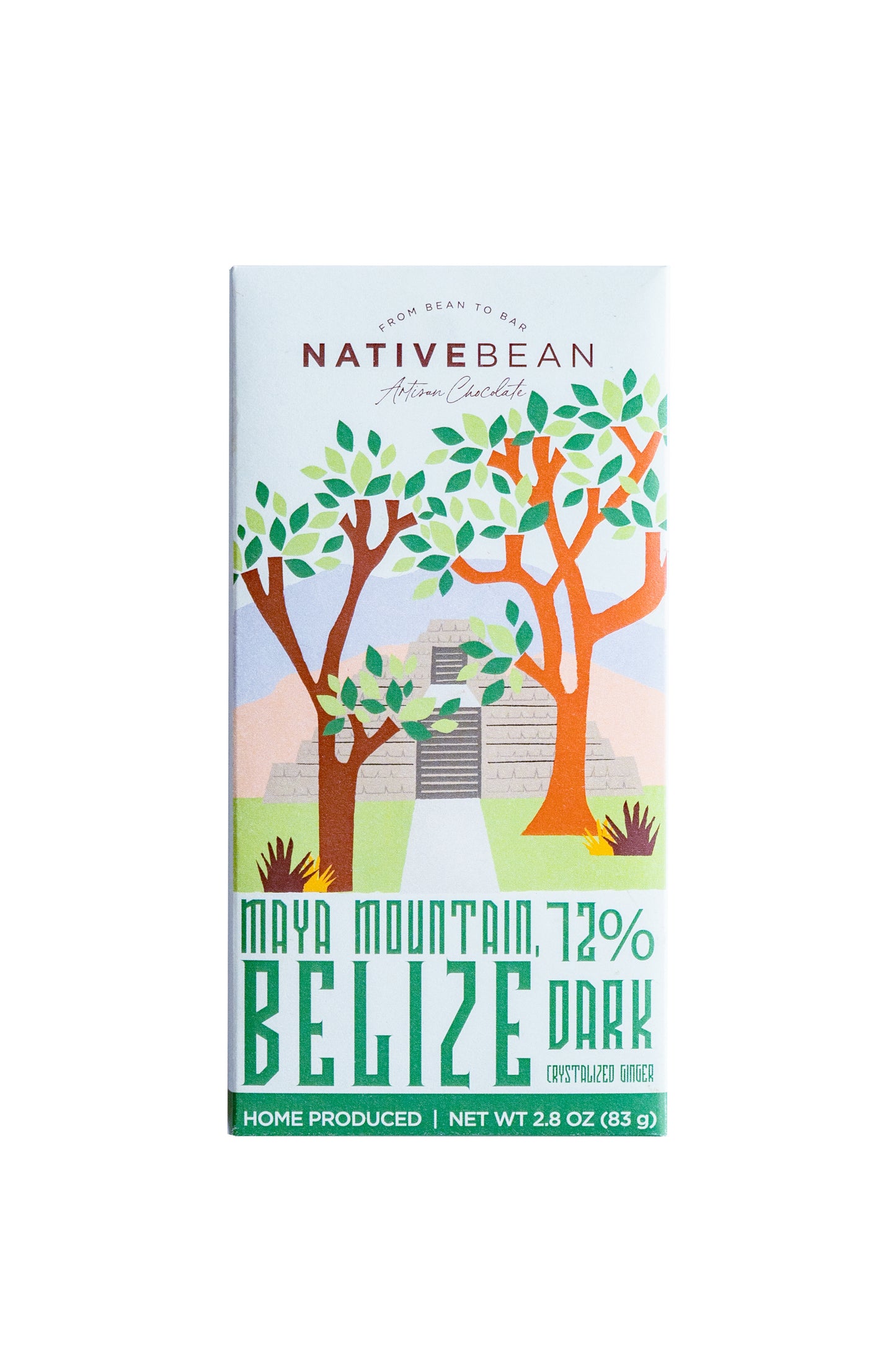 Native Bean I Belize 72% w/ Crystallized Ginger