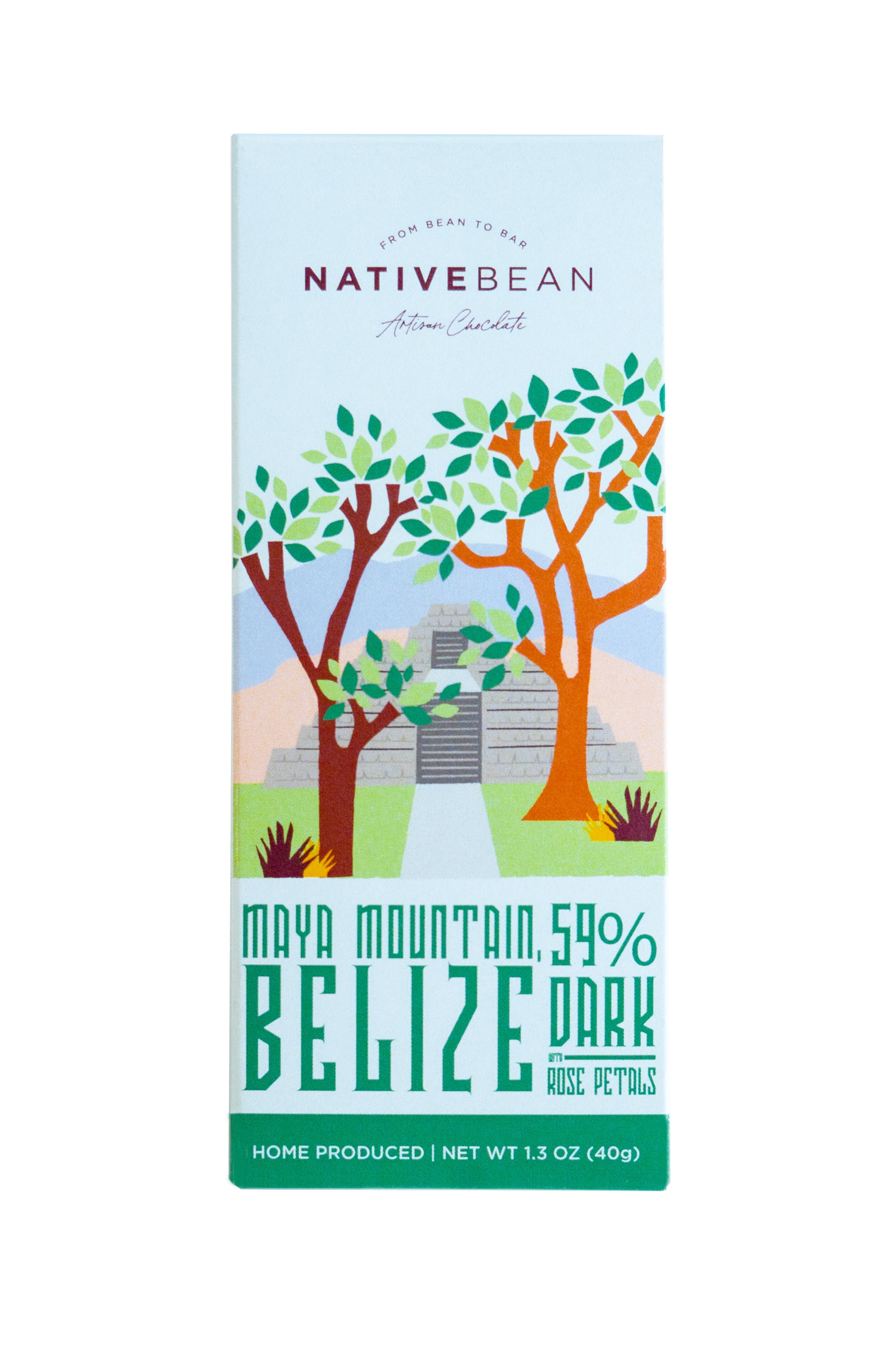 Native Bean Mini 59% w/rose petals